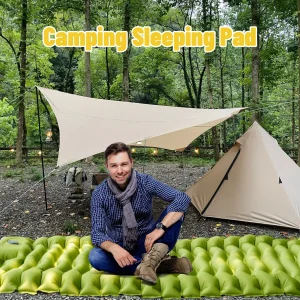 Outdoor camping super thick 4-inch inflatable sleeping mat