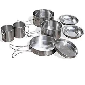 8Pcs/set Ultra-light Stainless Steel pots, pans, cups.