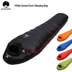 Goose Down Filled Adult Mummy Sleeping Bag Winter Bag